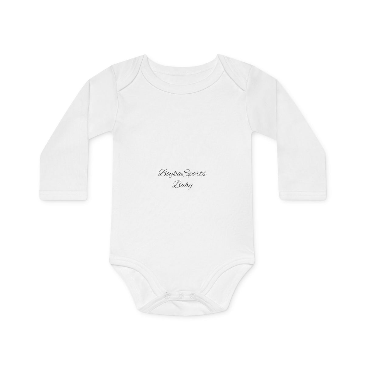 BoykaSports Premium Baby|Minimal Script Organic Long Sleeve