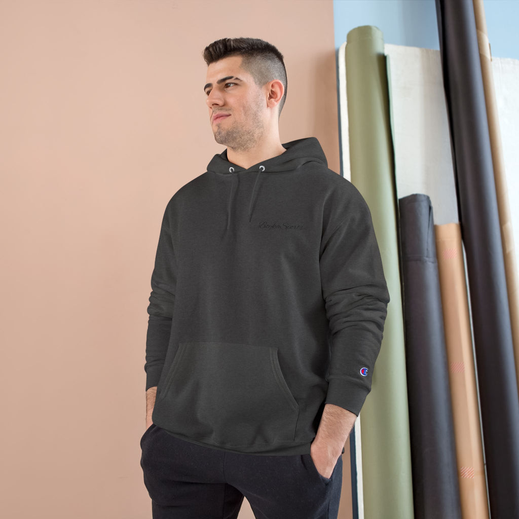 Minimalist White Champion Hoodie — Subtle Script Logo Pullover