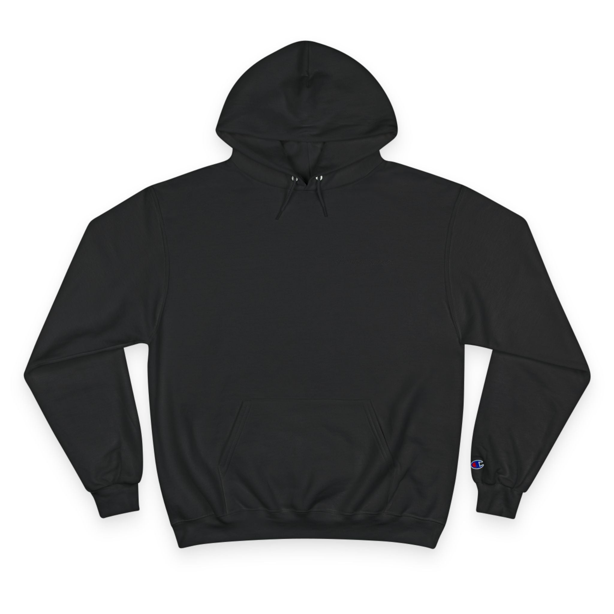 Minimalist White Champion Hoodie — Subtle Script Logo Pullover