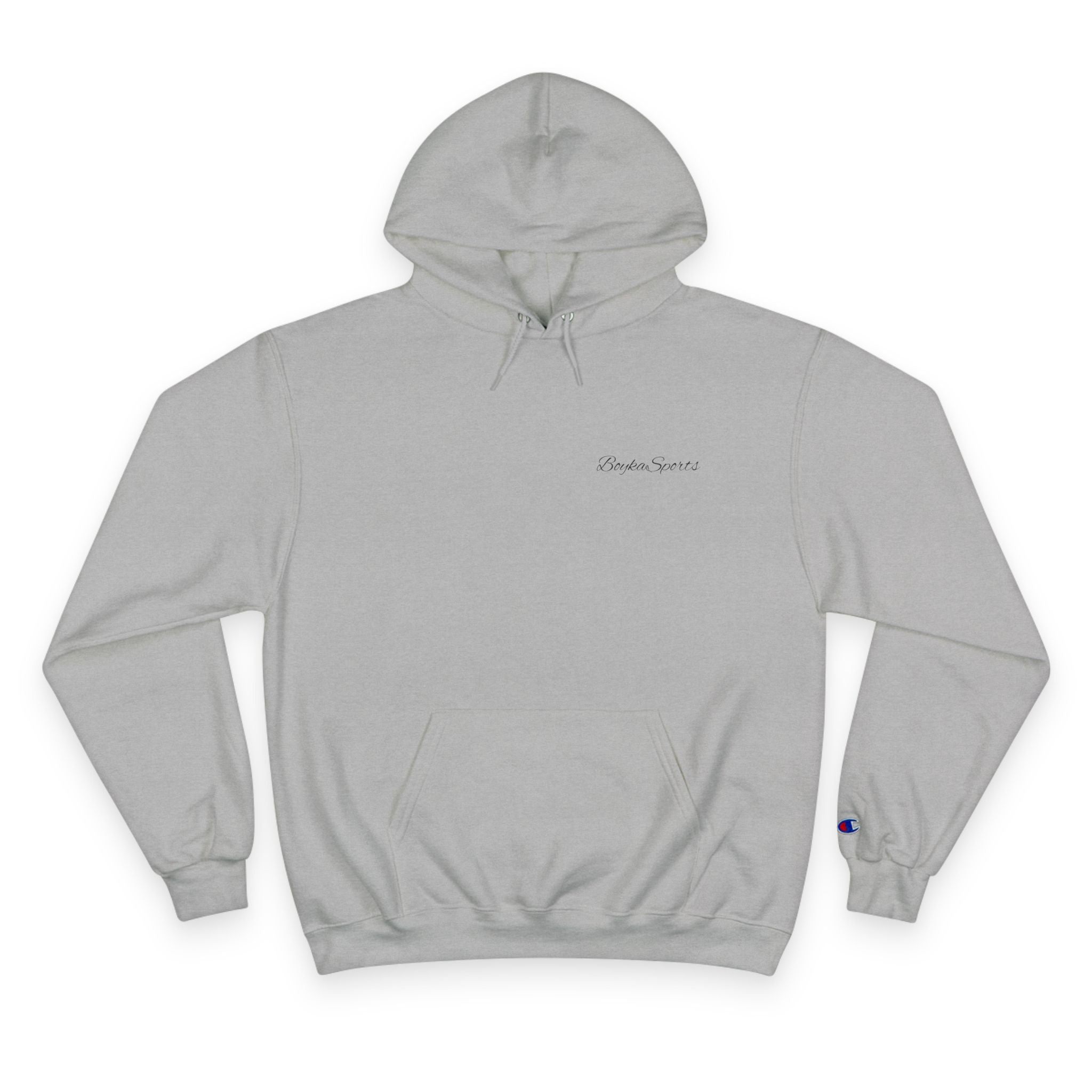 Minimalist White Champion Hoodie — Subtle Script Logo Pullover