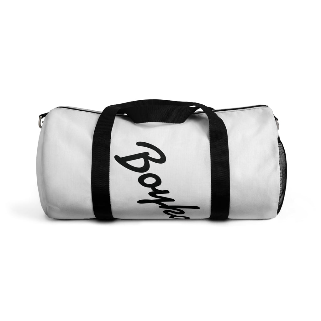 White 'BoykaSports' Athletic Duffel Bag — Gym Travel Sports Weekender