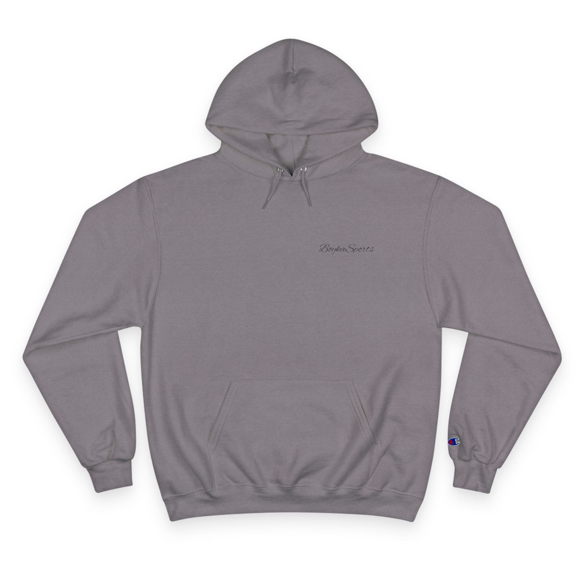 Minimalist White Champion Hoodie — Subtle Script Logo Pullover