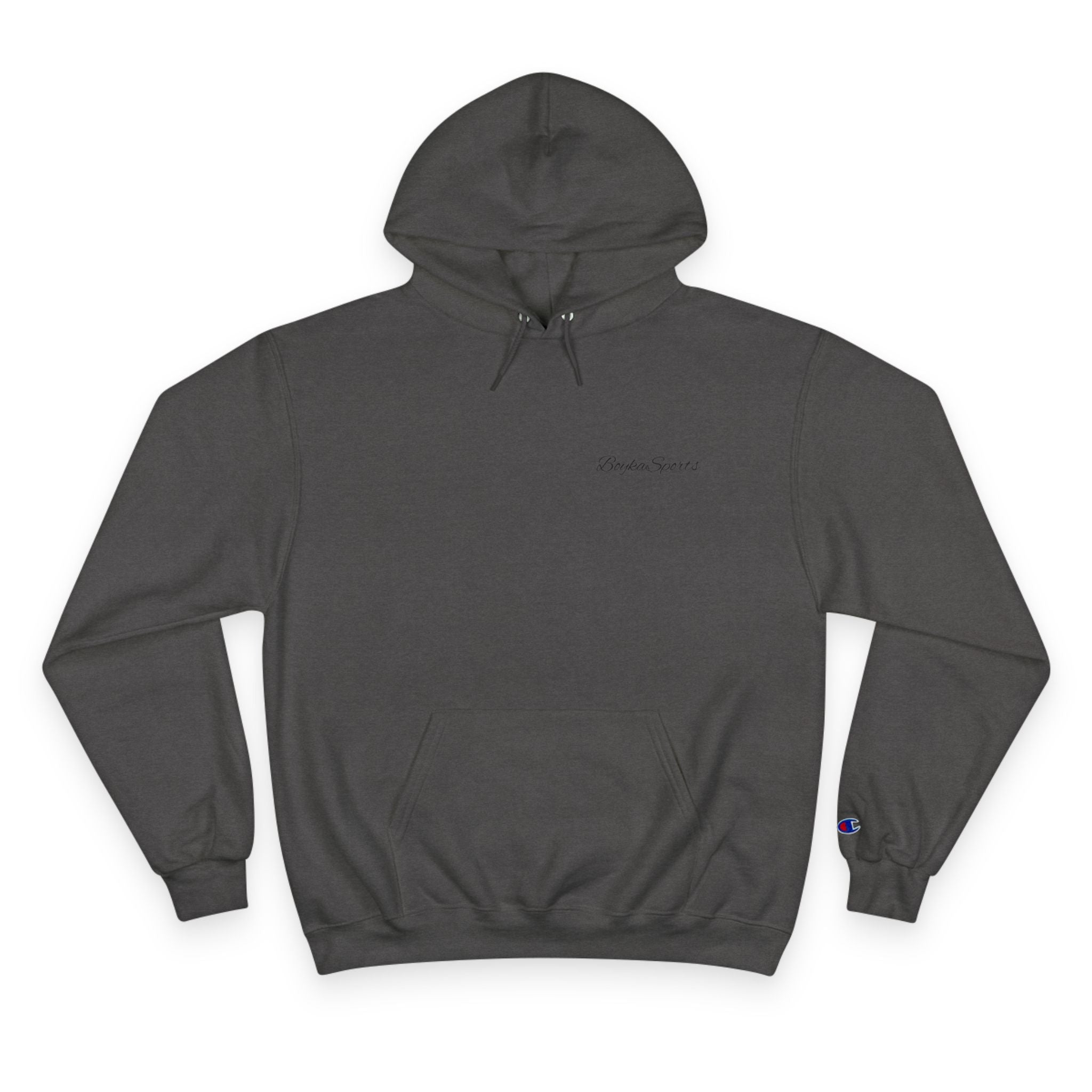 Minimalist White Champion Hoodie — Subtle Script Logo Pullover