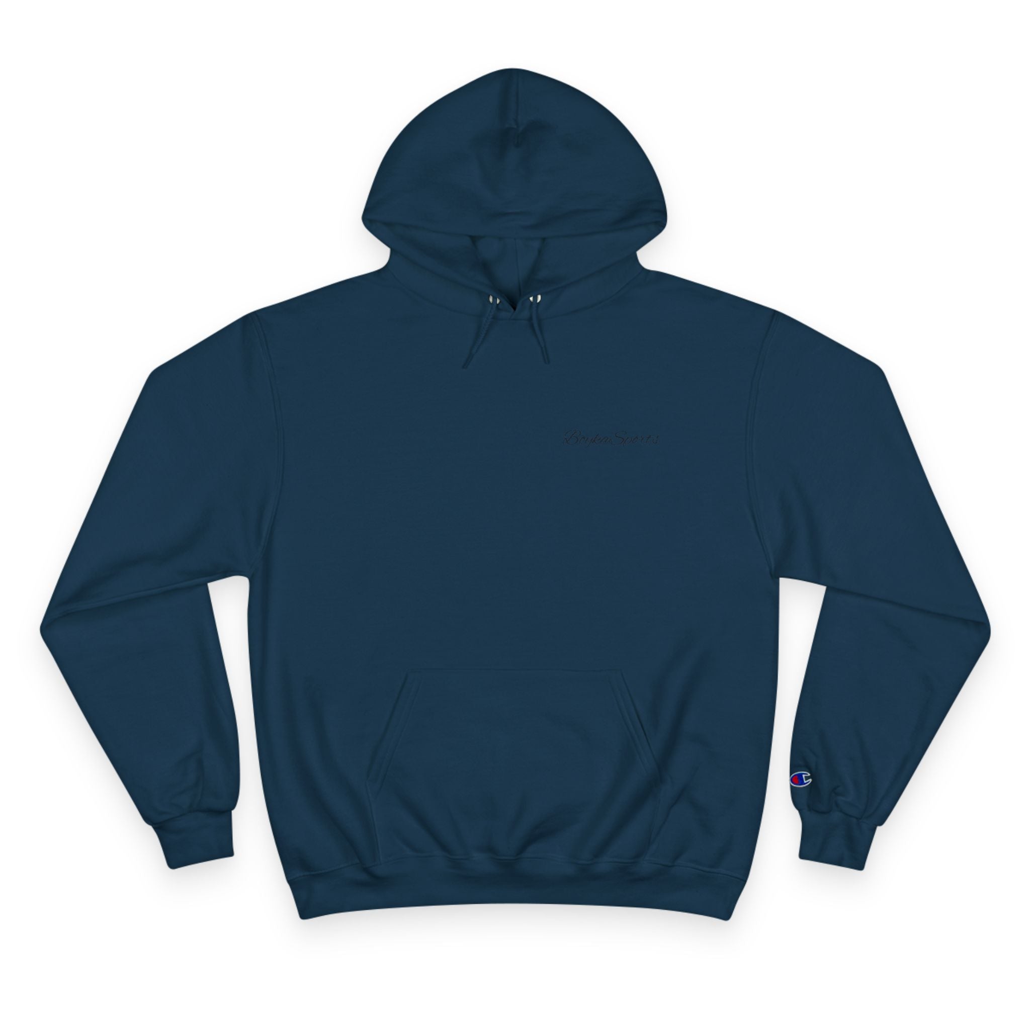 Minimalist White Champion Hoodie — Subtle Script Logo Pullover