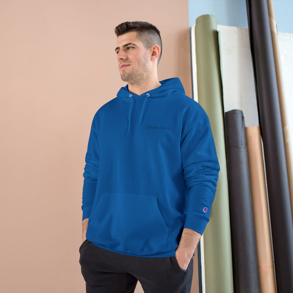 Minimalist White Champion Hoodie — Subtle Script Logo Pullover