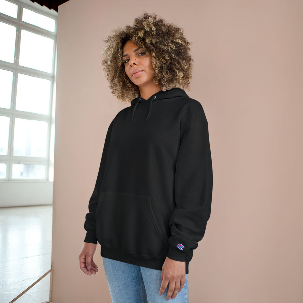 Minimalist White Champion Hoodie — Subtle Script Logo Pullover