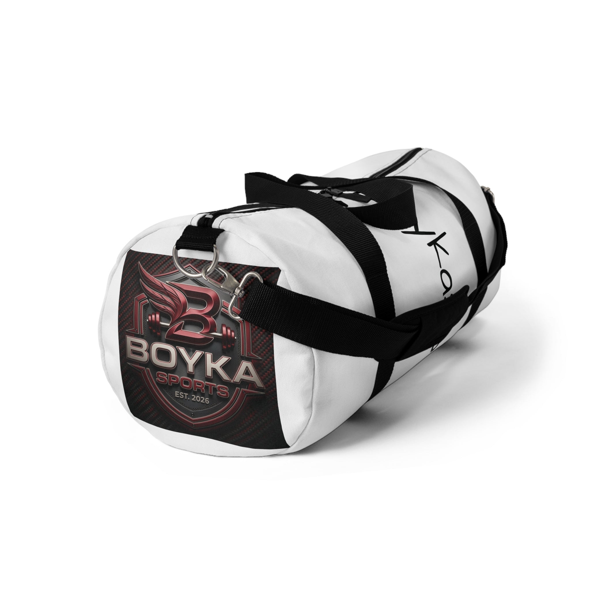 White 'Boy Ka Sport' Athletic Duffel Bag — Gym Travel Sports Weekender
