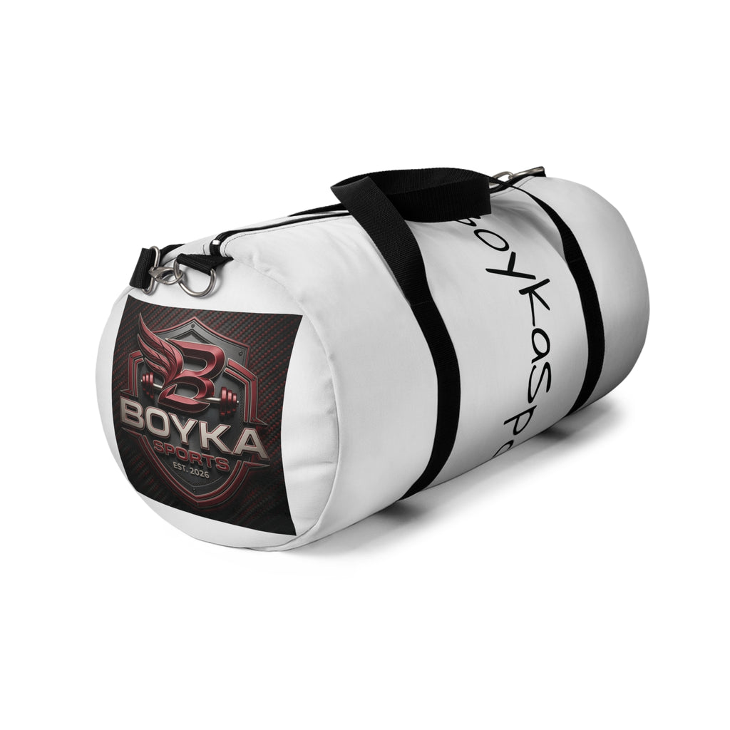White 'Boy Ka Sport' Athletic Duffel Bag — Gym Travel Sports Weekender