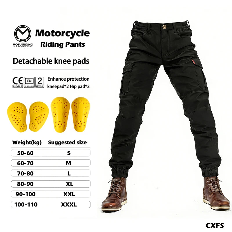 Motorcycle Riding Pants All Season Windproof Waterproof Rain Resistant Motorbike Biker Trousers For Men Women