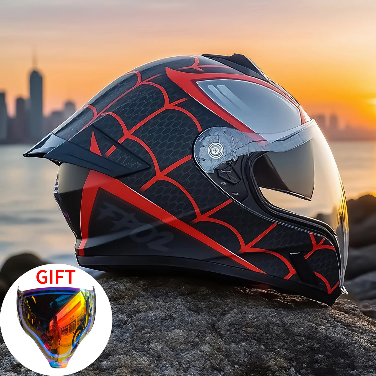 Motorcycle Helmet Colored lenses High Quality Dual Lens Modular Flipped Helmet Full Face Neutral Motorcycle Travel Helmet