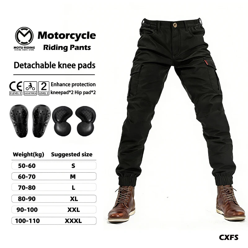 Motorcycle Riding Pants All Season Windproof Waterproof Rain Resistant Motorbike Biker Trousers For Men Women