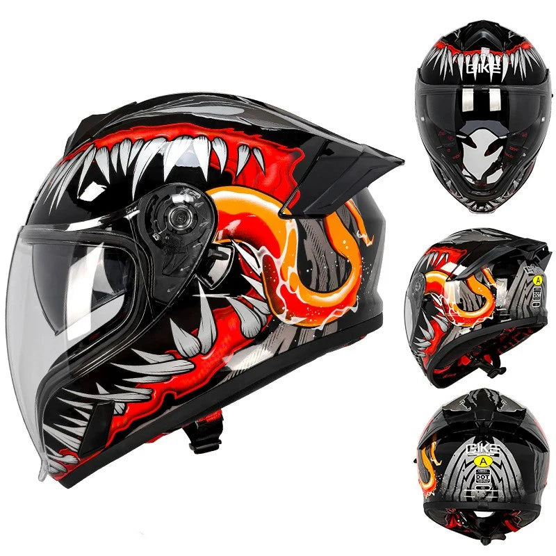 DOT Approved Full Face Motorcycle Helmet for Men And Women Downhill Racing Motorbike Riding Casco Capacete De Moto Kask