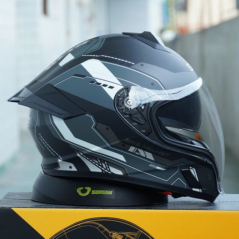 DOT Approved Helmets Crash Motorbike Protective Gear Men Women Flip Up Double Lens Modular Motorcycle Helmet Jet Helmet