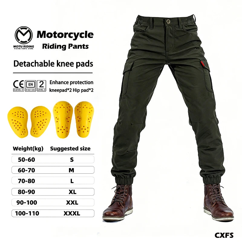 Motorcycle Riding Pants All Season Windproof Waterproof Rain Resistant Motorbike Biker Trousers For Men Women