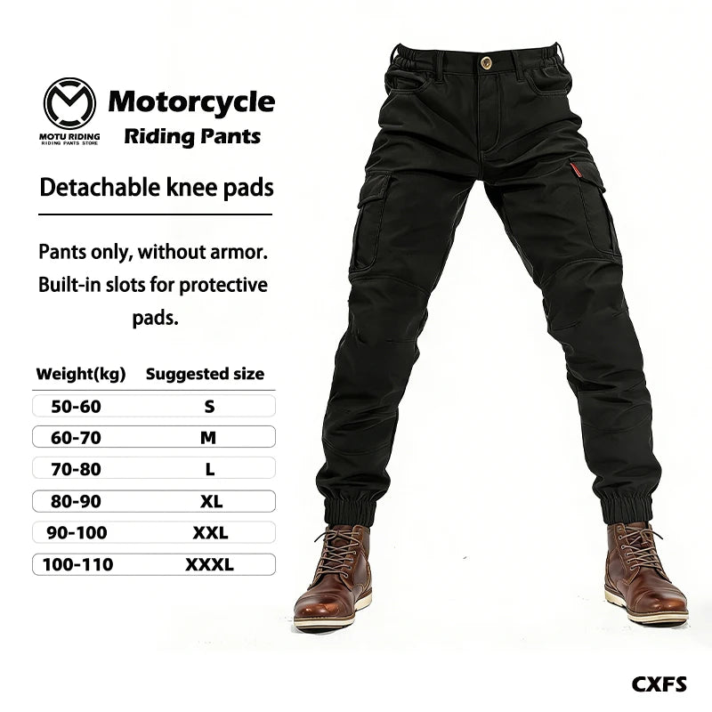 Motorcycle Riding Pants All Season Windproof Waterproof Rain Resistant Motorbike Biker Trousers For Men Women