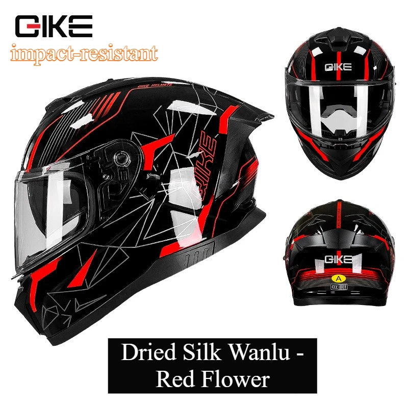 GIKE Retro Motorhelm voor Mannen en Vrouwen - Retro Volgelaatshelm, Rijuitrusting voor All-terrain Cruisers en Scooters