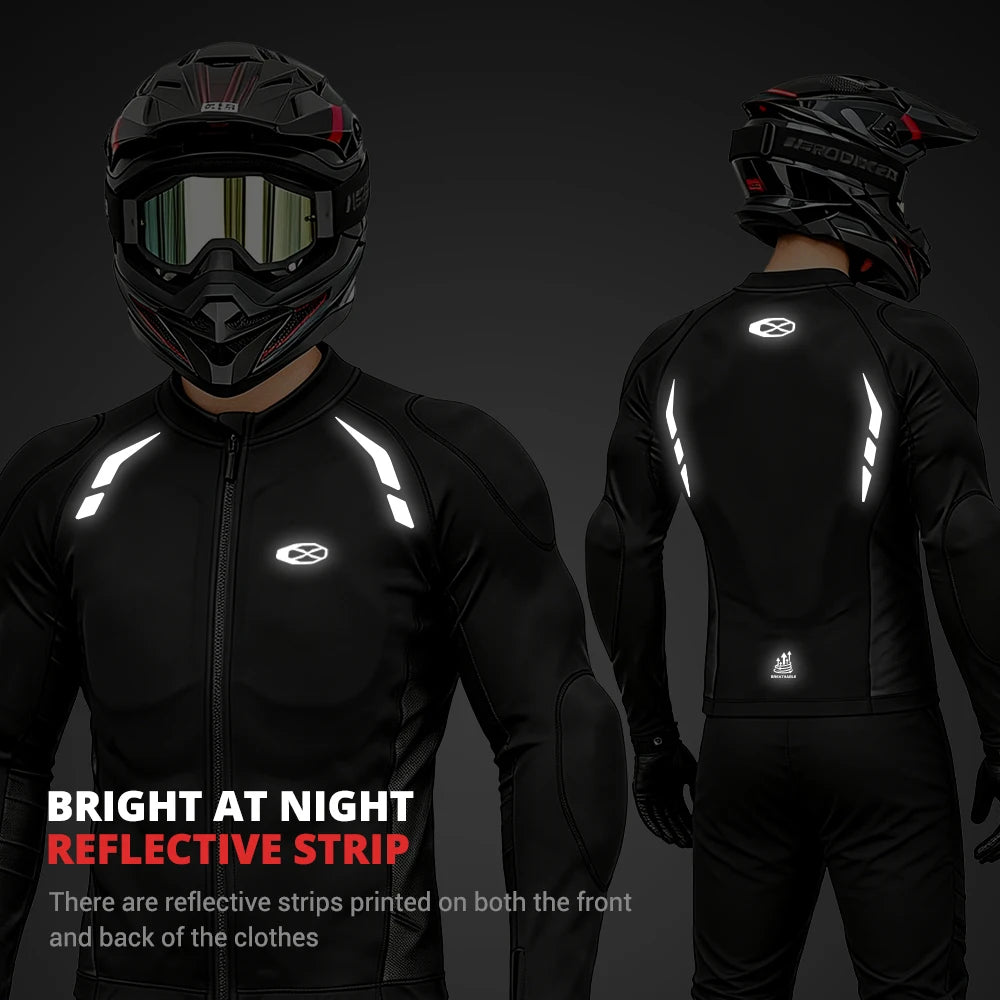 Men's Jacket Breathable Motorcycle Jacket Anti-fall Motorbike Riding Jackets Built-in Protective Gear Motocross Clothing M-3XL