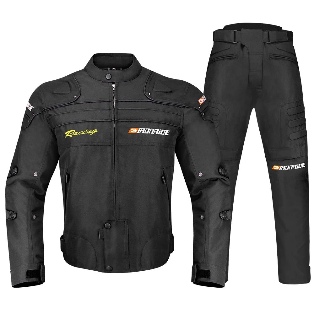 Heren Motorjas Anti-Val Slijtvaste Motorcross Rijjas Winddichte Motorjas Met 5 stuks Beschermers