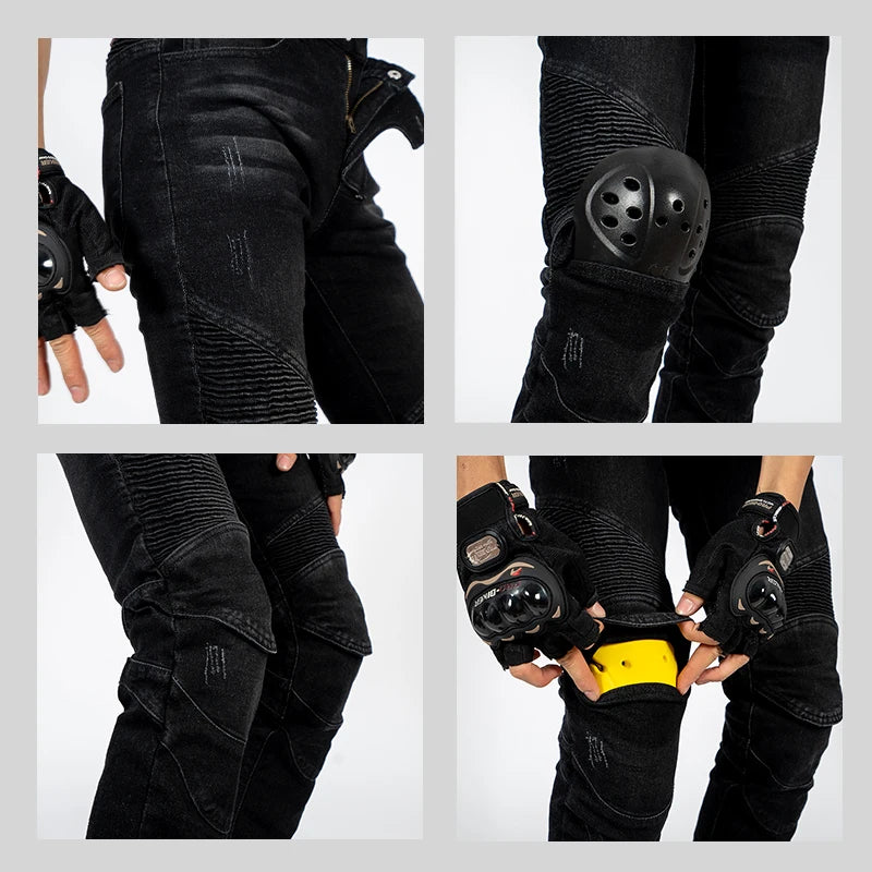 Motorcycle Pants Men Moto Jeans Protective Gear Riding Touring Motorbike Trousers Motocross Pants Pantalon for All Seasons