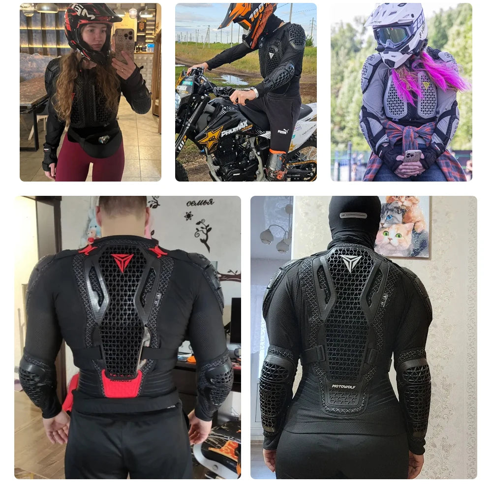 Motorfietsjack Lichaamsbescherming voor motorbescherming Ademend Slijtvast Stootvast Moto Turtle Rijjack Broek