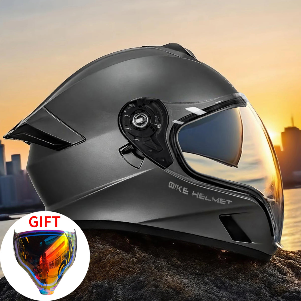 Motorcycle Helmet Colored lenses High Quality Dual Lens Modular Flipped Helmet Full Face Neutral Motorcycle Travel Helmet