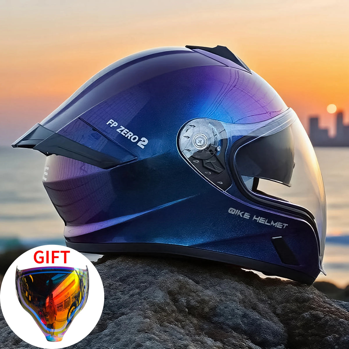 Motorcycle Helmet Colored lenses High Quality Dual Lens Modular Flipped Helmet Full Face Neutral Motorcycle Travel Helmet