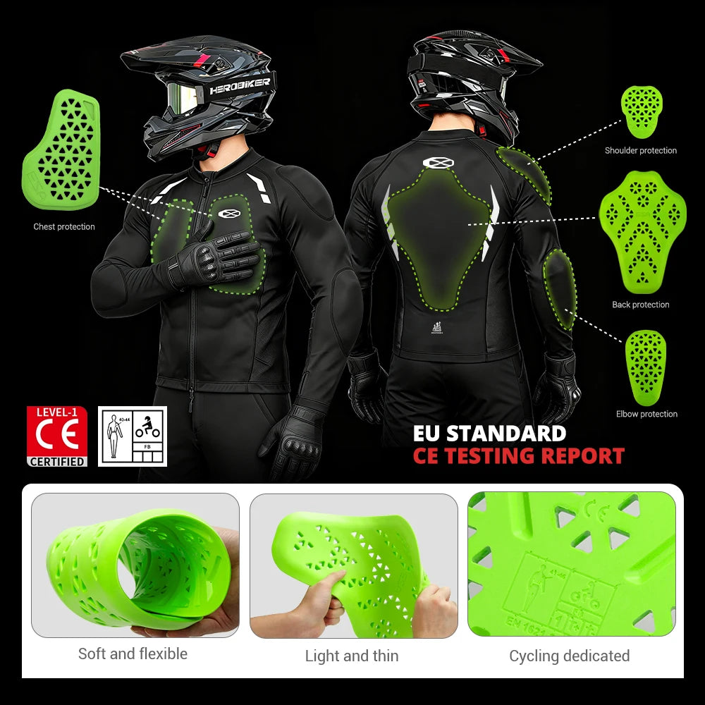 Men's Jacket Breathable Motorcycle Jacket Anti-fall Motorbike Riding Jackets Built-in Protective Gear Motocross Clothing M-3XL