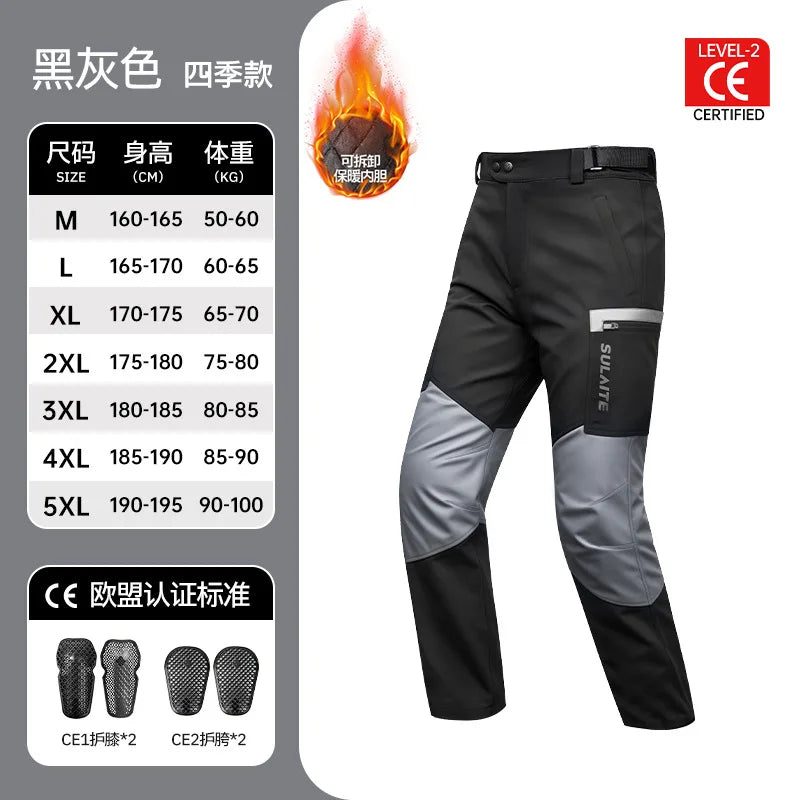 New Winter Motorcycle Riding Pants Warm Windproof and Fall-proof Trousers Long-distance Motorcycle Riding Pants Rainproof Pants