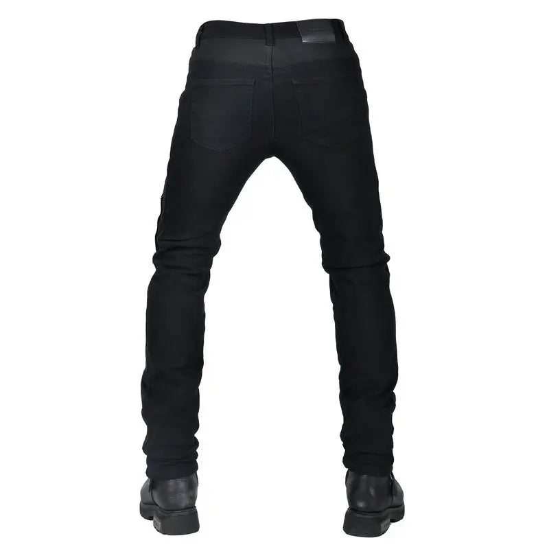 Motorcycle Riding Pants for Men Summer Mesh Motorbike Trousers Black Retro Slim Fit Antifall Motocross Racing Jeans with 4 X CE