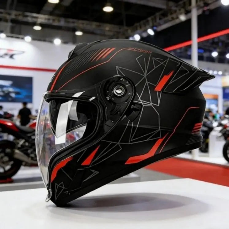 Qike DOT 3C ECE Opklapbare Modulaire Motorhelm Integraalhelm Lang Vizier Sportmotor Scooter Voor Heren Casco Moto Beschermende Uitrusting