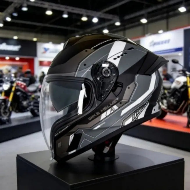 Qike DOT 3C ECE Opklapbare Modulaire Motorhelm Integraalhelm Lang Vizier Sportmotor Scooter Voor Heren Casco Moto Beschermende Uitrusting