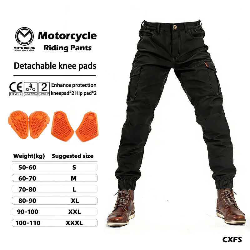 Motorcycle Riding Pants All Season Windproof Waterproof Rain Resistant Motorbike Biker Trousers For Men Women