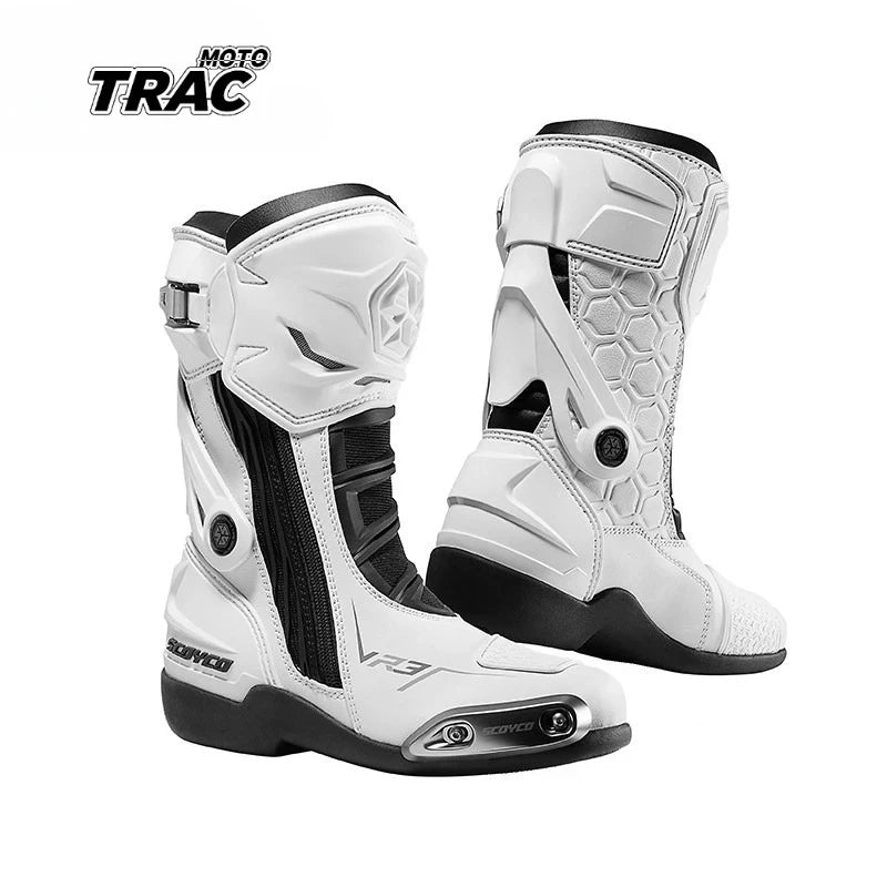 Motorbike Boots Women Riding Professional  Durable Anti-Slip Motorcycle Protective Shoes Motocross Boots Waterproof Windproof
