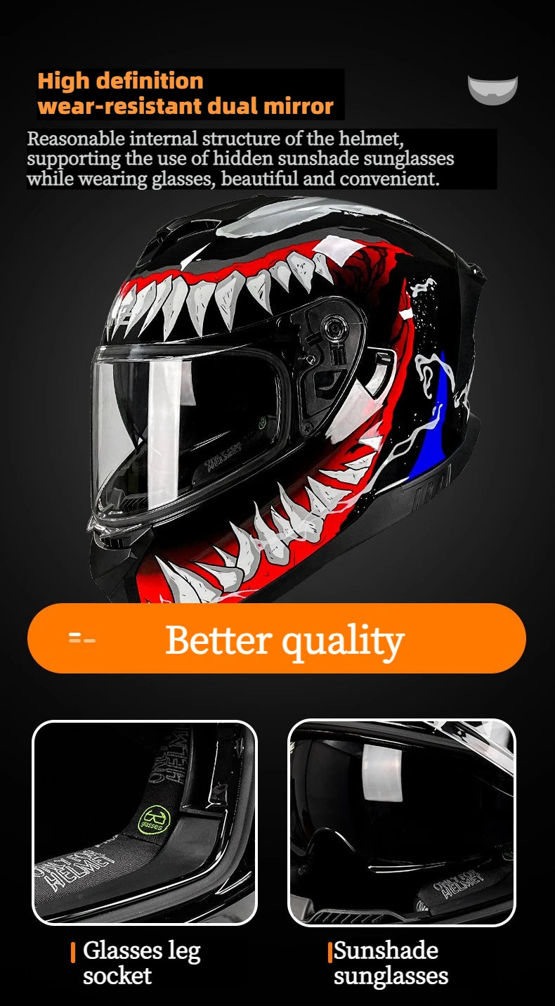 GIKE Retro Motorhelm voor Heren en Dames - Retro Integraalhelm, Rijuitrusting voor All-Terrain Cruisers en Scooters