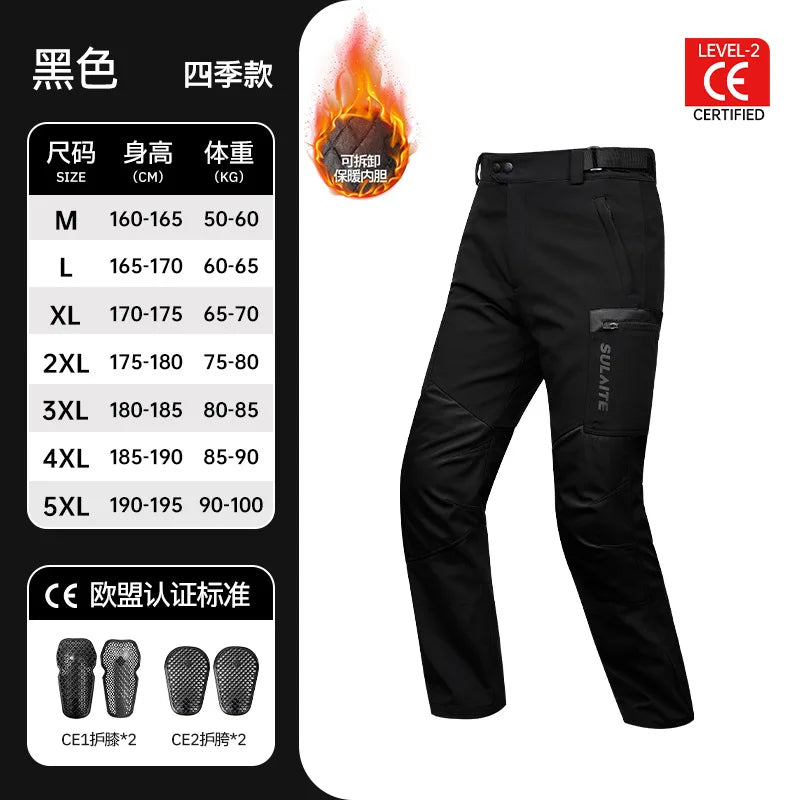 New Winter Motorcycle Riding Pants Warm Windproof and Fall-proof Trousers Long-distance Motorcycle Riding Pants Rainproof Pants