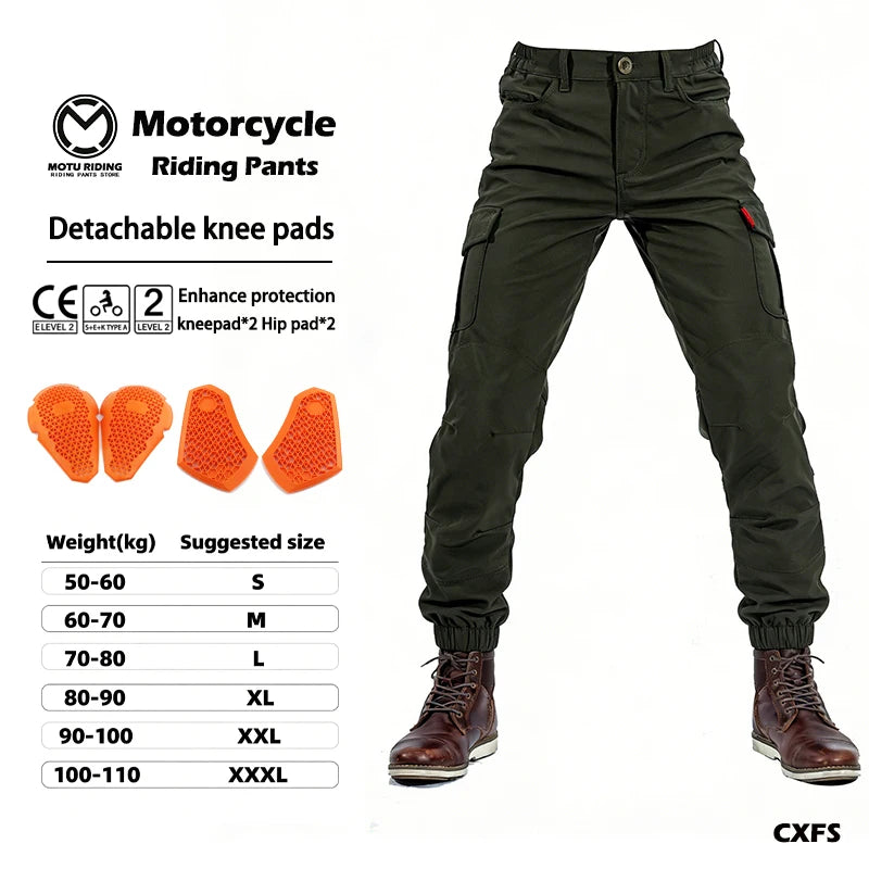 Motorcycle Riding Pants All Season Windproof Waterproof Rain Resistant Motorbike Biker Trousers For Men Women