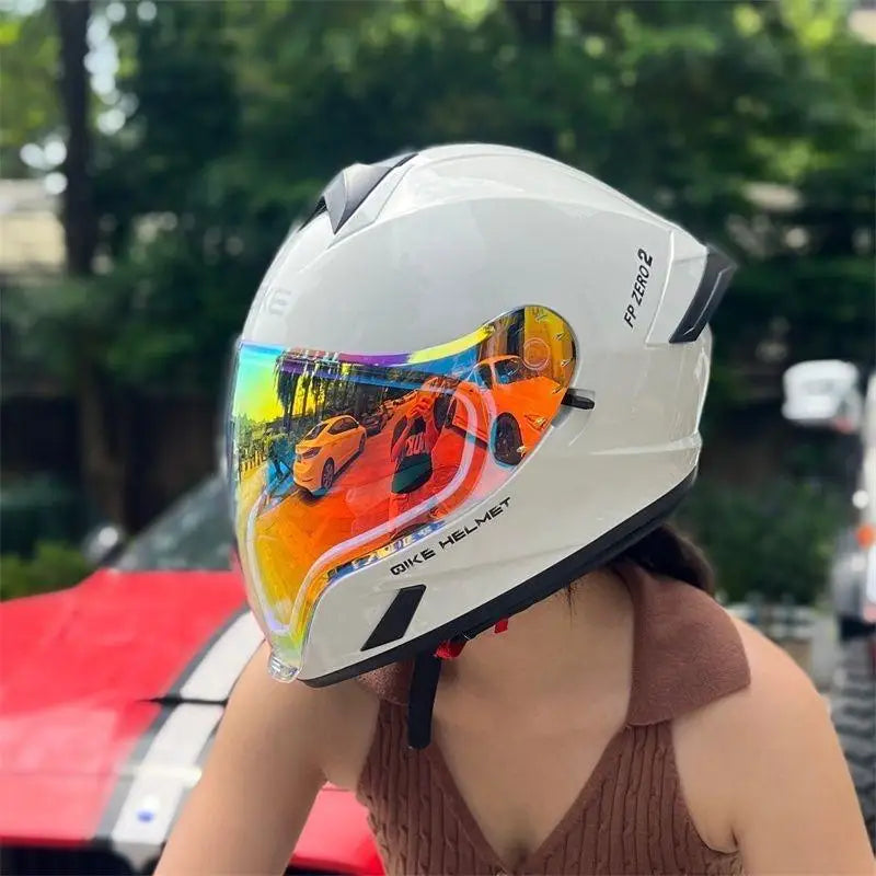 Motorcycle Helmet Colored lenses High Quality Dual Lens Modular Flipped Helmet Full Face Neutral Motorcycle Travel Helmet