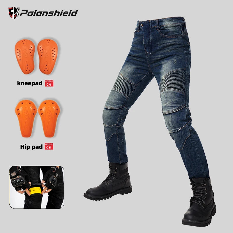 Motorcycle Pants Men Moto Jeans Protective Gear Riding Touring Motorbike Trousers Motocross Pants Pantalon for All Seasons