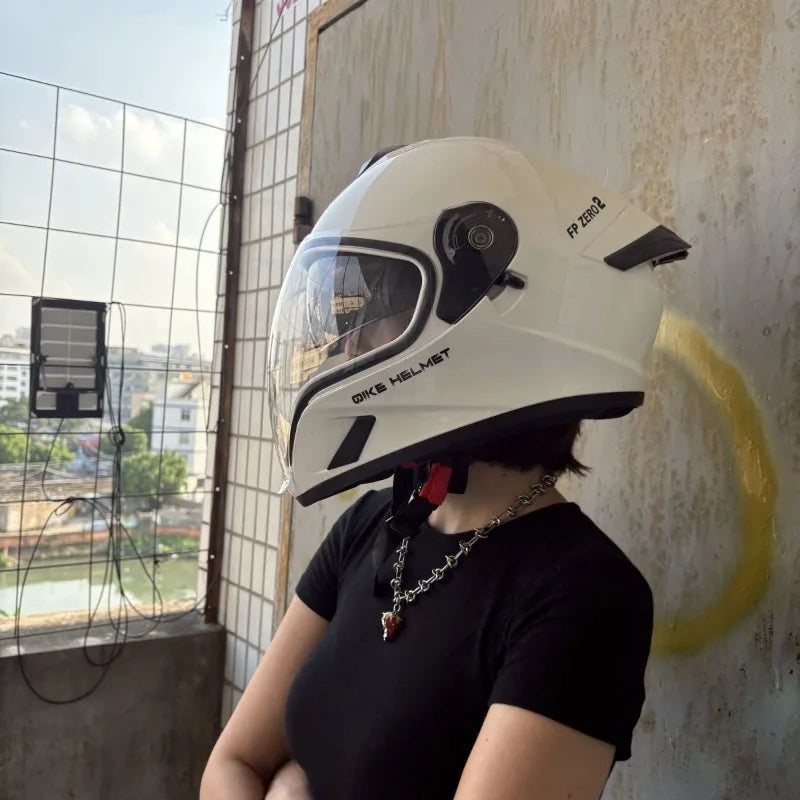 Qike DOT 3C ECE Flip Up Modular Motorcycle Helmet Full Face Long Visor Sport Bike Scooter For Men Casco Moto Protective Gear
