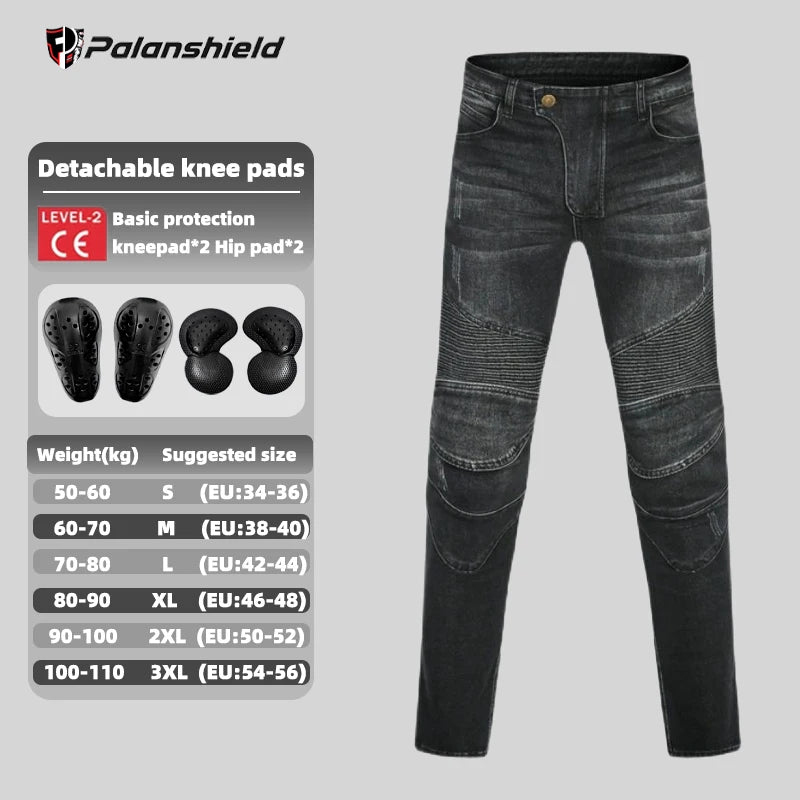 Motorcycle Pants Men Moto Jeans Protective Gear Riding Touring Motorbike Trousers Motocross Pants Pantalon for All Seasons