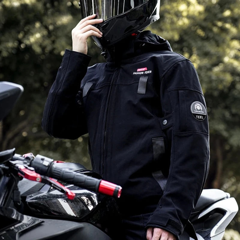 Waterdichte Koudebestendige Unisex Motorjas Praktische Motocross Rijderskleding met CE-Bescherming, Volledige Maatserie S-7XL