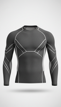 Men's Compression Top with Metallic Accents