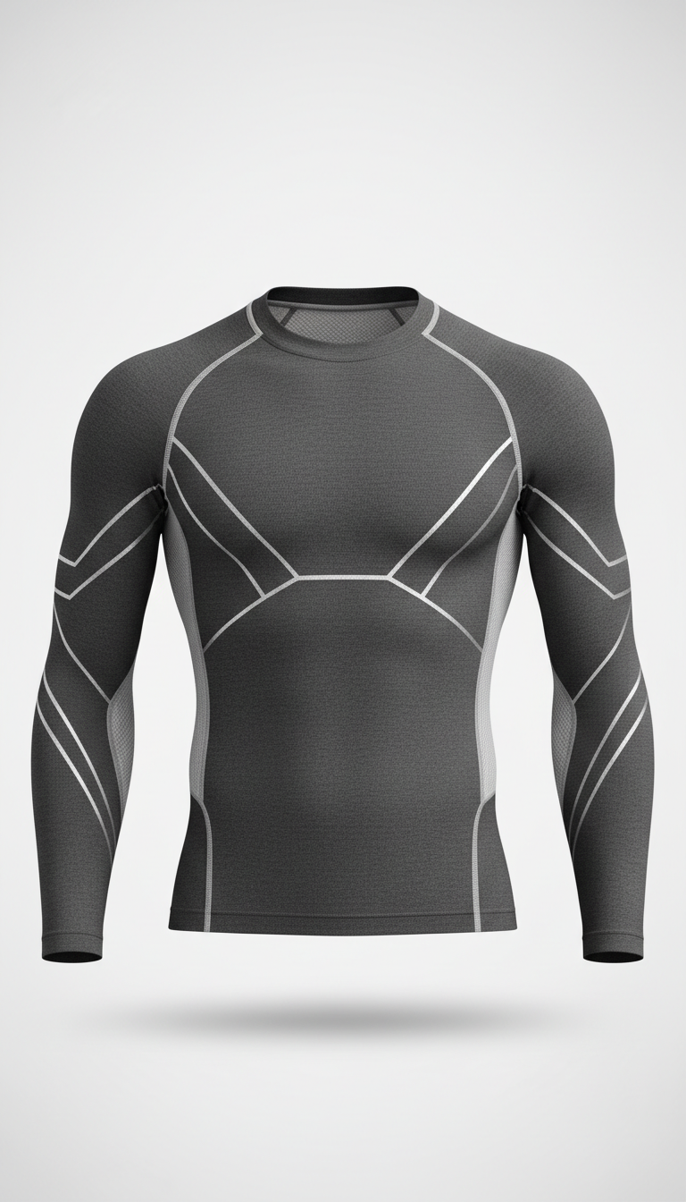 Men's Compression Top with Metallic Accents