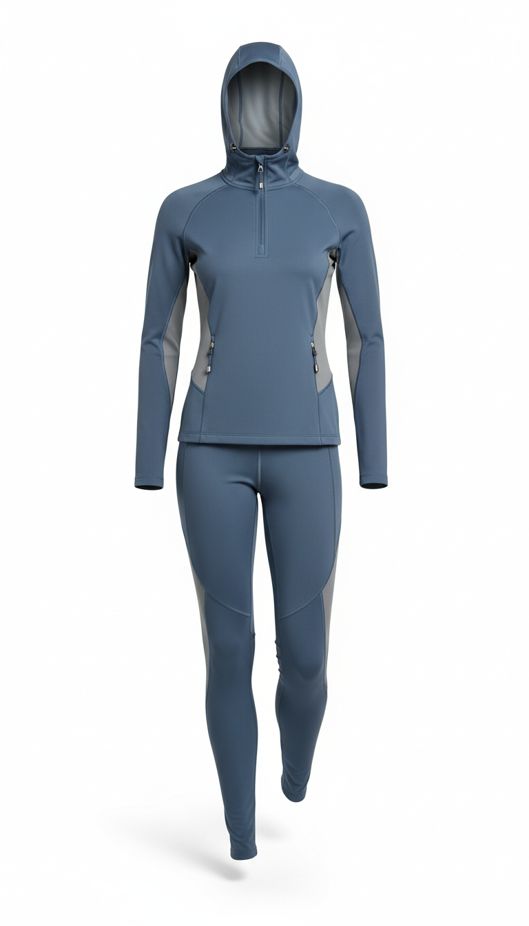 Unisex Activewear Set in Steel Blue